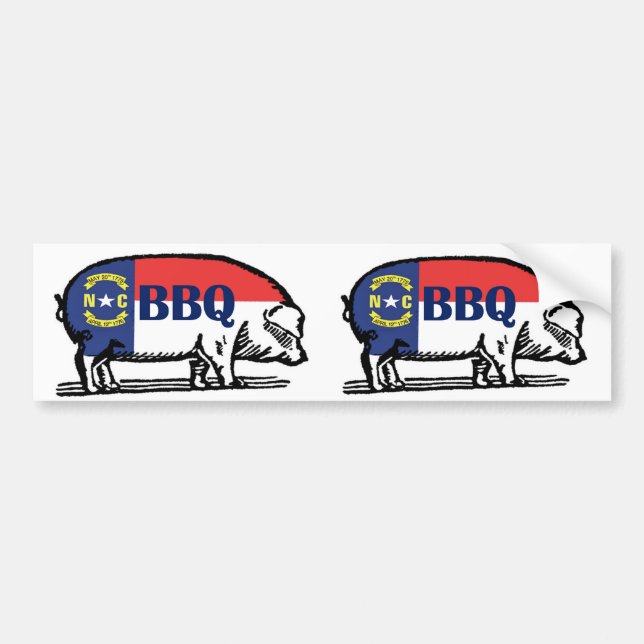 NC BBQ bumper sticker (Front)
