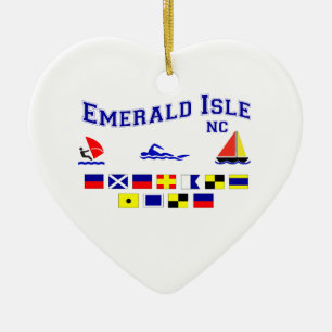NC Emerald Isle SIG FL Ceramic Tree Decoration