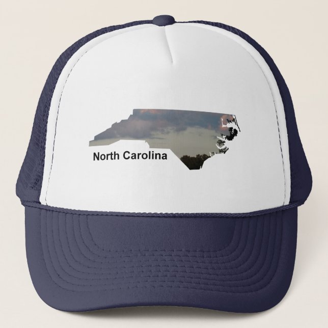NC Pink Blue Sky With Trees Cap/Hat Trucker Hat (Front)