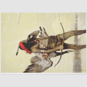 NC Wyeth Historical Painting Native Indian Hunting Tissue Paper