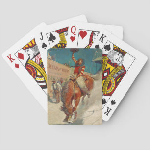 NC Wyeth Historical Painting "The Rodeo" Playing Cards