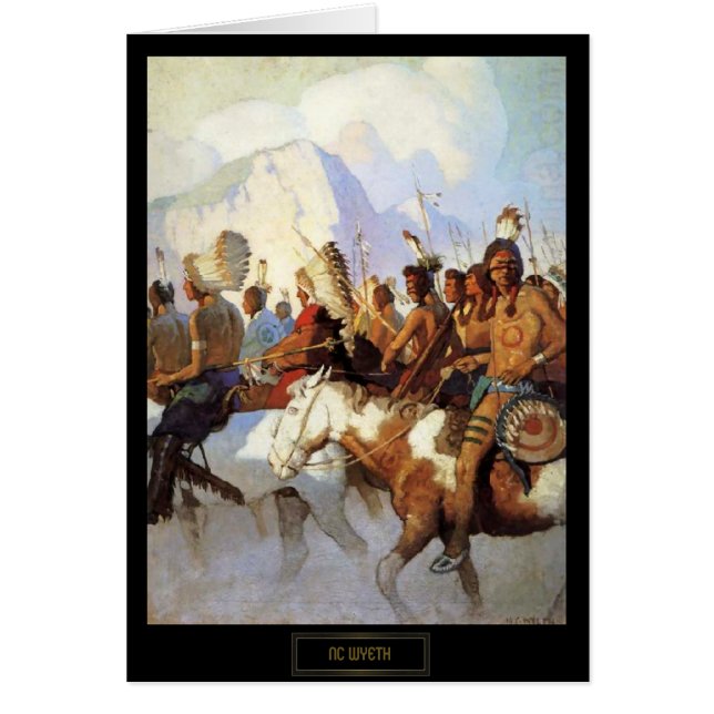 NC Wyeth Historical Painting The War Party (Front)