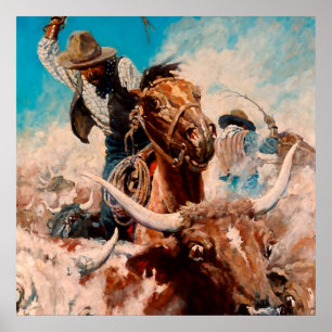 NC Wyeth Painting “Cutting Out” Poster