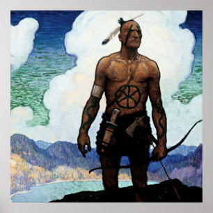 NC Wyeth Painting “Last of the Mohicans” Poster