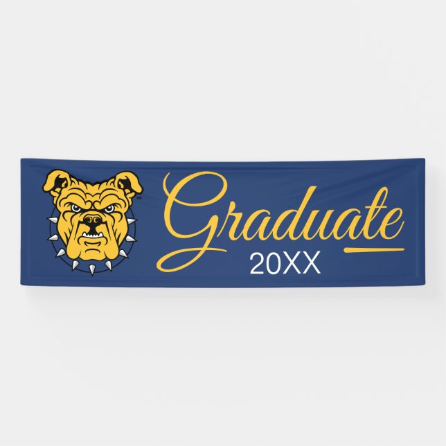 NCA&T State University | Bulldog Face Banner (Horizontal)