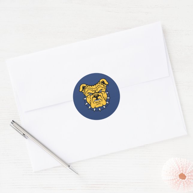 NCA&T State University | Bulldog Face Classic Round Sticker (Envelope)