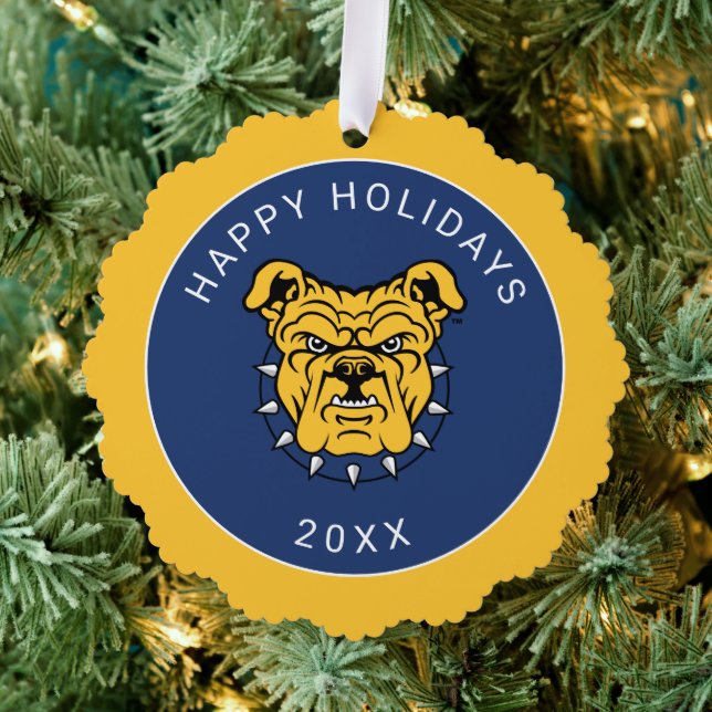 NCA&T State University | Bulldog Face Tree Decoration Card (Insitu (Tree))