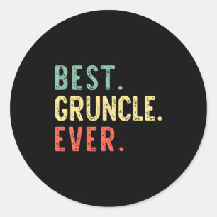 Ncle Ever Funny Great Uncle Vintage Father  Classic Round Sticker