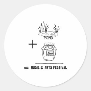 Nd Jam Rad City Michigan Michigander Music Arts Fe Classic Round Sticker