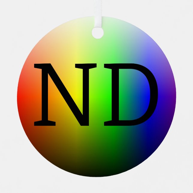 ND (NeuroDiverse) Metal Tree Decoration (Front)