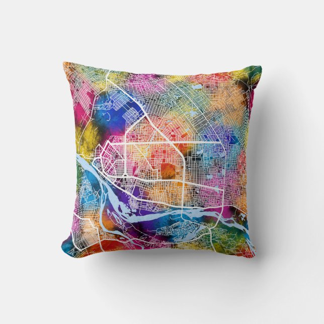 N'Djamena Chad City Map Cushion (Front)