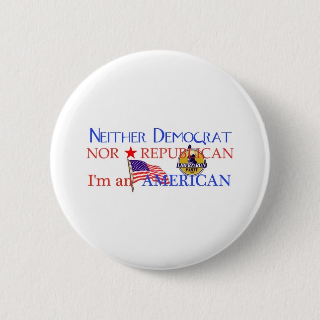 ndnr libertarian 6 cm round badge (Front)