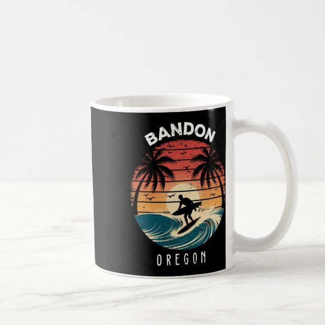 Ndon Oregon Surfboard Waves Beach  Coffee Mug (Right)