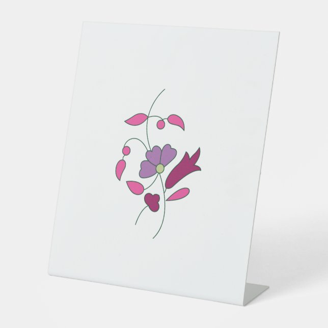 Ndrrmc Style, Soft Purple, Jazzberry Jam Pedestal Sign (Front)