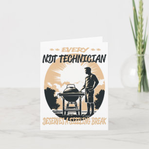 Ndt Technician Funny Bbq Chef Or Grill Fun Card