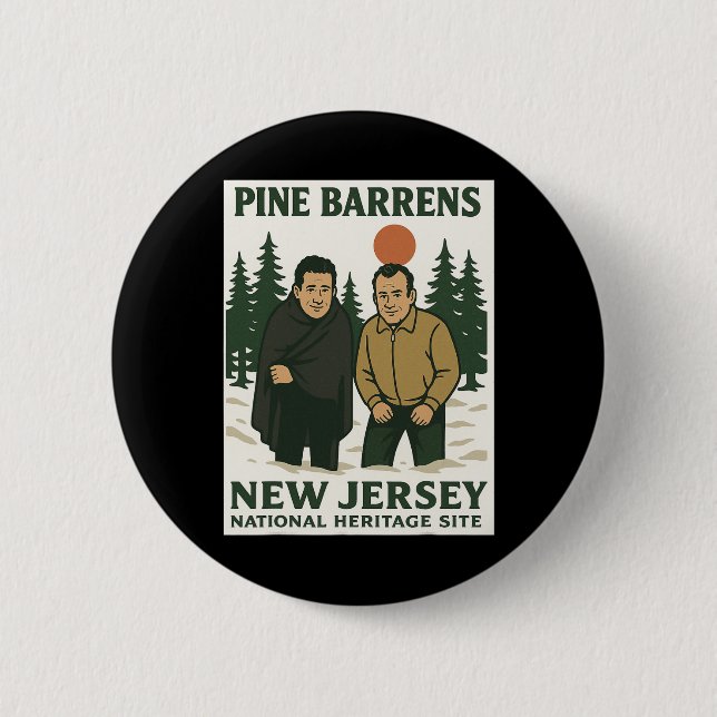 Ne Barrens New Jersey Graphic Design  6 Cm Round Badge (Front)