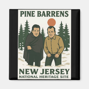 Ne Barrens New Jersey Graphic Design Magnet