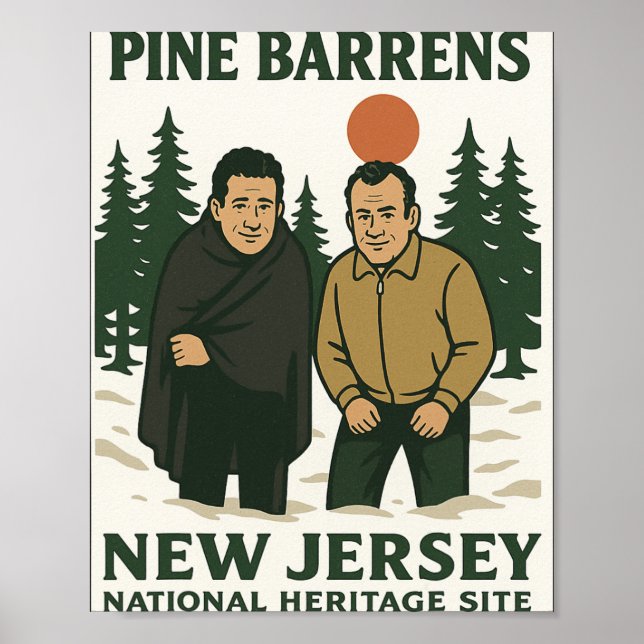 Ne Barrens New Jersey Graphic Design  Poster (Front)
