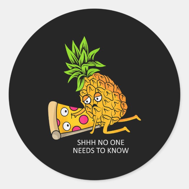Ne Belongs On Zza Lover Funny Food Pun  Classic Round Sticker (Front)