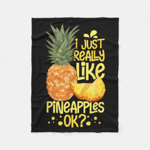 Ne Fruit Plant Juice Funny Hawaiian Quotes Fleece Blanket