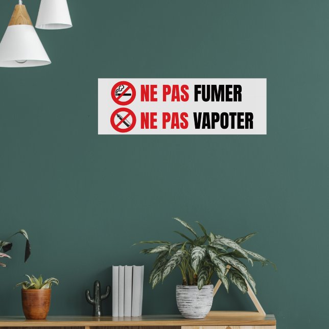 Ne pas fumer, ne pas vapoter  poster (Living Room 1)