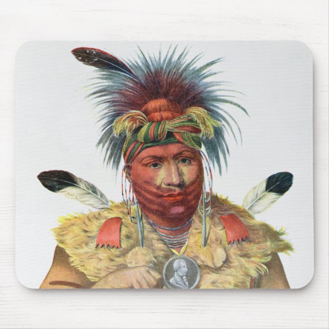 Ne-Sou-A-Quoit, a Fox Chief Mouse Pad (Front)
