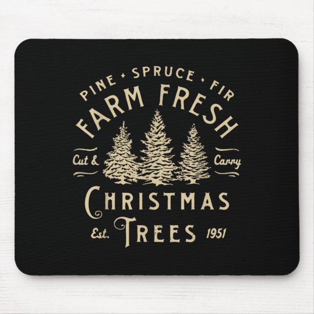 Ne Spruce Fir Farm Fresh Cut &amp; Carry Christmas Mouse Pad (Front)