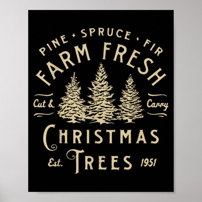 Ne Spruce Fir Farm Fresh Cut &amp; Carry Christmas Poster (Front)