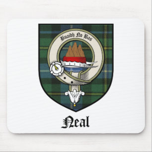 Neal Clan Crest Badge Tartan Mouse Pad