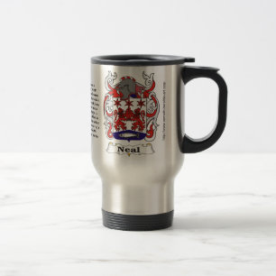 Neal Family Coat of Arms on a Travel Mug