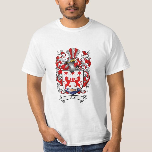 Neal Family Crest - Neal Coat of Arms T-Shirt (Front)