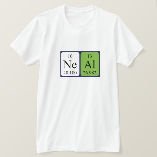 Neal periodic table name shirt (Design Front)
