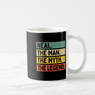Neal The Man The Myth The Legend Funny Personalise Coffee Mug