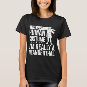 Neanderthal Caveman Dna Woman Skull T-Shirt