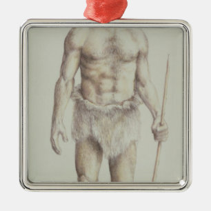 Neanderthal Man Metal Tree Decoration