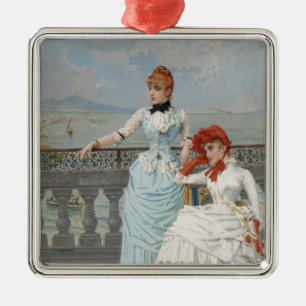 Neapolitan Beauties (Elegant Italian Young Women) Metal Ornament
