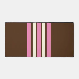 Neapolitan Desk Mat (Brown, Pink & Cream)