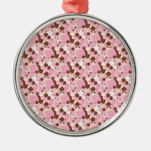 Neapolitan Dots 01-Lt Pink-PREM ROUND ORNAMENT