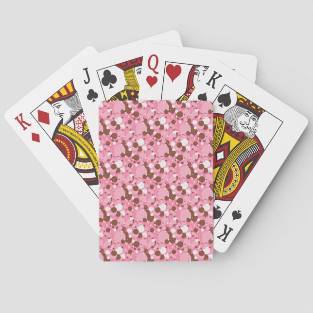 Neapolitan Dots 02 Pink Dark-PLAYING CARDS (Back)