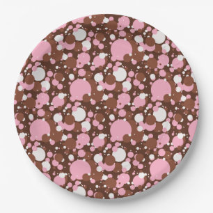 Neapolitan Dots 03-Brown M-PAPER PARTY PLATES