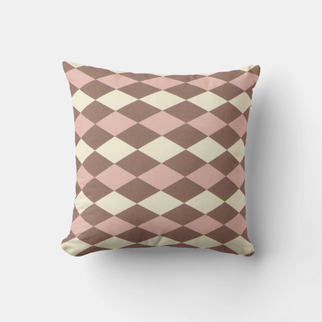 Neapolitan Ice Cream Argyle Cushion (Front)