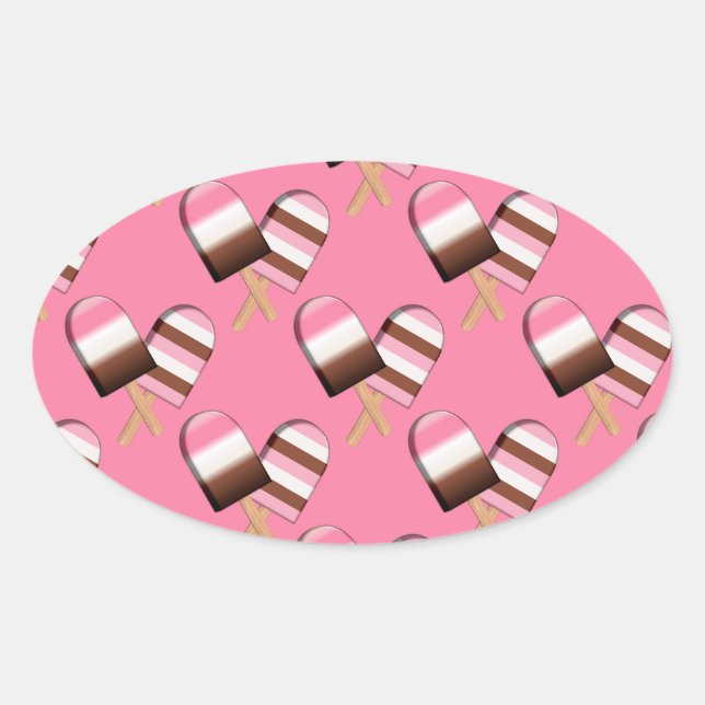Neapolitan Ice Cream Bars 01-OVAL STICKERS (Front)