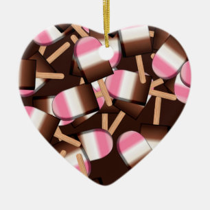 Neapolitan Ice Cream Bars 2-HEART ORNAMENT