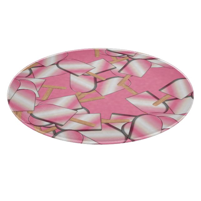 Neapolitan Ice Cream Bars-Straw-Van-Cutting Board (Corner)