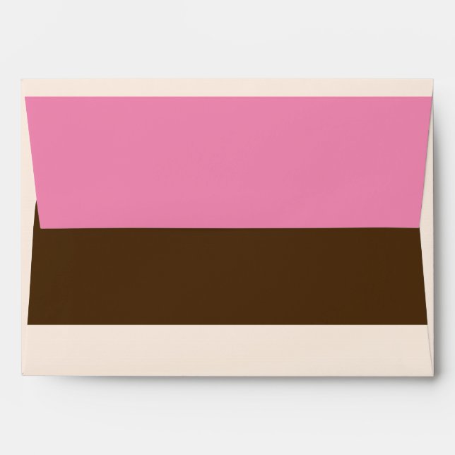 Neapolitan Ice Cream Birthday Party Envelopes (Back (Top Flap))
