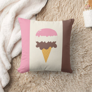 Neapolitan Ice Cream Cone Cushion
