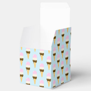 Neapolitan Ice Cream Cone Pattern Favour Box