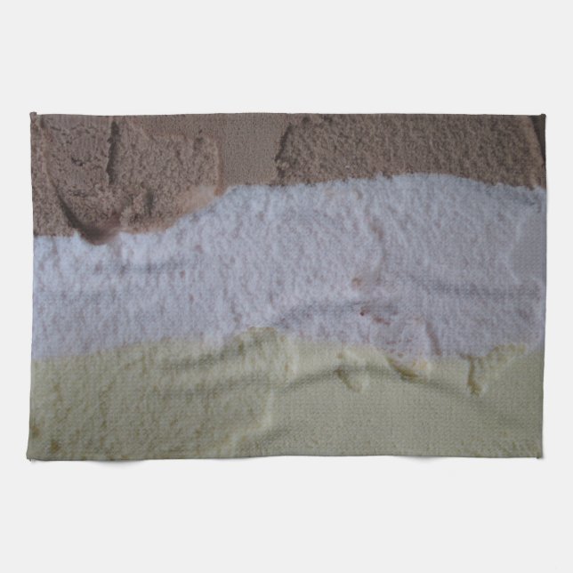 Neapolitan Ice Cream Kitchen Towel (Horizontal)