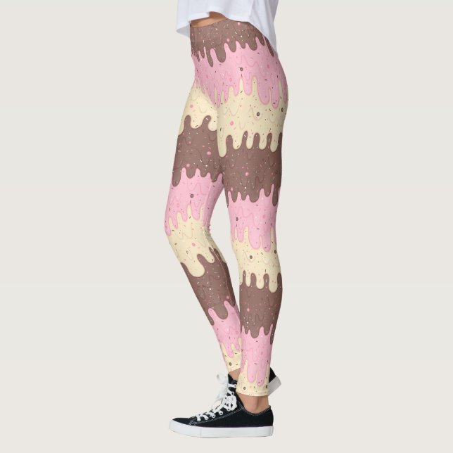 Neapolitan Ice Cream Leggings (Left)