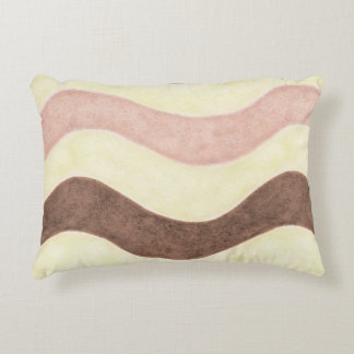 Neapolitan Ice Cream Patterned Decorative Cushion